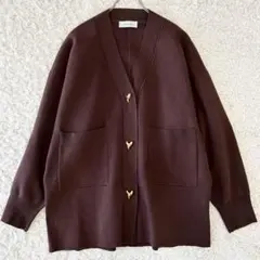 ADAM ET ROPE アダムエロペ ハートボタンミドルカーディガン