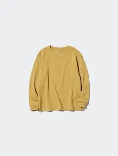 ユニクロ ソフトタッチクルーネックTシャツ 150 イエロー