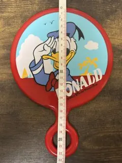 ディズニー　ドナルドダック 手鏡　大きいサイズ　ハンドミラー　レトロ