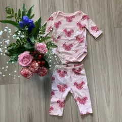 ❤️baby GAP❤️Disneyコラボミッキーマウス&ハート柄ピンク女の子美品