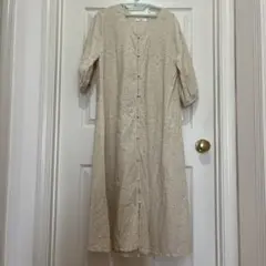 ス*）様 サマンサモスモス　ロングワンピース　羽織り　コットンレース　ベージュ