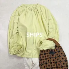 SHIPS 撥水ナイロンギャザーショートブルゾンのサムネイル