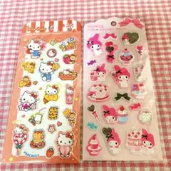 サンリオ ジュエルマシュマロステッカーズ　ハローキティ　マイメロディ　2枚セット