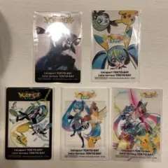 ポケモン 初音ミク ポケミクライブ ららぽーと 特典 クリアカード 全5種セット