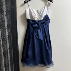 AIMER(エメ) シルバー・ネイビー パーティードレス 9号