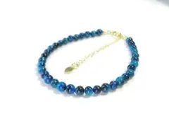 特価！ブルータイガーアイ　4㎜繊細ブレスレット　ハンドメイド