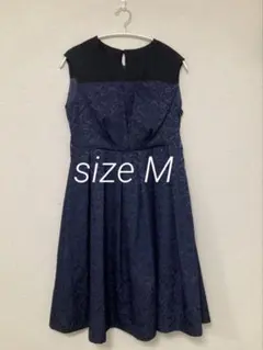 【美品】ネイビー パーティ ワンピース M