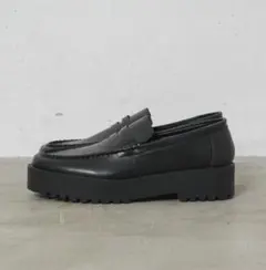 リアルレザー ローファー ボリュームソール 26~26.5 厚底