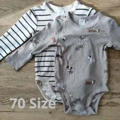 h&mベビーロンパース2枚