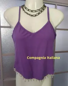 compagnia italiana ☆フラワー刺繍 キャミソール イタリア製 - メルカリ