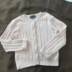 Ralph Lauren ピンク カーディガン 100cm 人気ケーブル編み