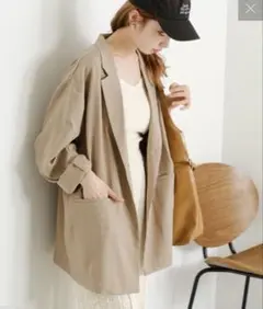 kastane デザインオーバーシャツジャケット ベージュ