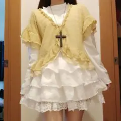 森ガール　axes femme　フェアリーグランジ　ボレロ　カーディガン