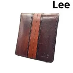 【Lee】 リー 二つ折り財布 ブラウンレザー　ブランドウォレット 本革 財布