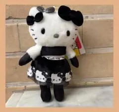 ハローキティ展 限定 モノトーンドレス京都限定 ぬいぐるみ
