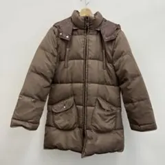 美品 KRIZIA ダウンジャケット ブラウン フード付きL
