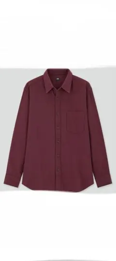 UNIQLO　フランネルシャツ　ワインレッド　М