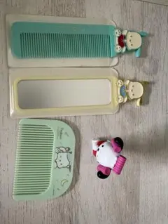 ポチャッコ コーム ミラー フィギュア 4点セット