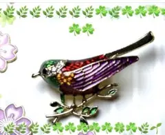 綺麗な小鳥ブローチ‼️新品未使用‼️送料込み