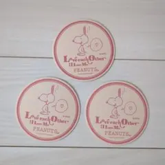 PEANUTS Cafe コースター 3枚セット