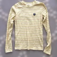 アースミュージック　チュッパチャプス 長袖カットソー イエローボーダー