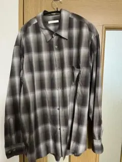 WYM グレー系チェック 長袖シャツ M