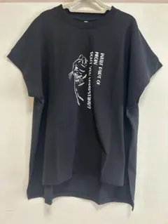 LUPILIEN 線画ネコＴシャツ　ブラック　ナチュランのサムネイル