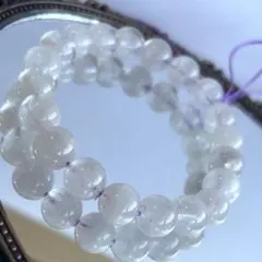 天然翡翠 ブレスレット 氷種 蓮の花 彫刻 無含浸 無着色 ラベンダー 