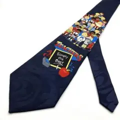 ビンテージネクタイ スティーブンハリス 先生 学校 生徒 勉強 ネイビー