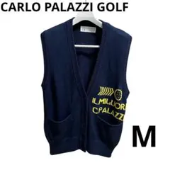 【美品】CARLO PALAZZI GOLF メンズ ゴルフ ベスト 濃紺 M