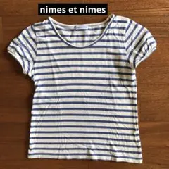 ニームス 半袖ボーダーTシャツ Sサイズ相当 コットン100%のサムネイル