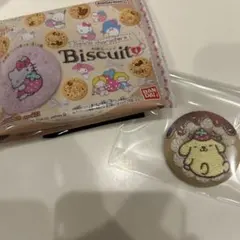 サンリオキャラクターズ　刺繍缶バッジビスケット4 ポムポムプリン