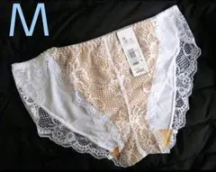 Ｍ★エメフィール★ホワイトレースセクシーフルバックショーツ★新品