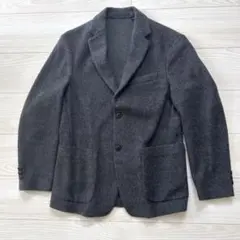UNIQLO ユニクロ　ウールブレンドニットジャケット　ダークグレー　サイズS