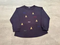 petit main POLO ベア刺繍 長袖カットソー 110