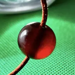 琥珀 レッドアンバー 16.5mm 宝石 天然化石 パワーストーン 金運 お守り