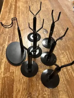 1/6サイズ　フィギュア用　スタンド　黒　7個セット