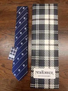 NEWYORKER ネクタイ ネイビー ストライプ