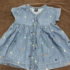 baby GAP デニム花柄ワンピース 12-18ヶ月