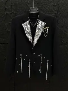 美品 CIVARIZE 白色 総柄 テーラードジャケット シヴァーライズ L 