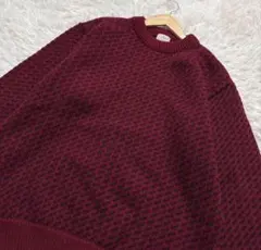 【状態良】90s llbeanバーズアイ ニット ノルウェー製