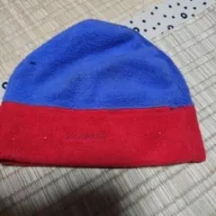 patagonia フリース ニット帽 青 赤キッズ