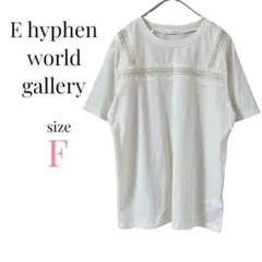 E hypen world gallery トップス　花　刺繍　レース　白可愛いのサムネイル