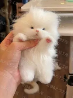 手のひらサイズ 白ねこ ぬいぐるみ ワイヤー入り ハンドメイド 手のひらサイズ 白ねこ ぬいぐるみ ワイヤー入り ハンドメイド - メルカリ