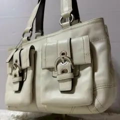 COACH コーチ ハンプトンズ ダブルソーホー レザー トートバッグ