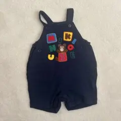 ミキハウス ネイビー　ロンパース 80