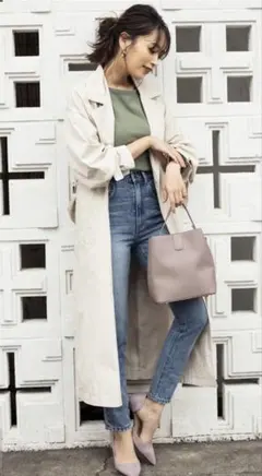 【新品】グレイル GRL チノツイルダブルトレンチコート[k8950a]