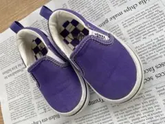 vans スリッポン　14センチ 紫