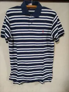 美品PoloByRalph Laurenネイビーとホワイト ストライプ