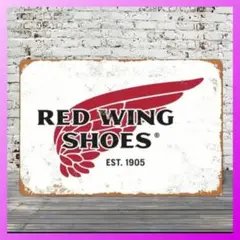 RED wing レッドウィング　木製　サインボード　看板 バナー　ヴィンテージ RED WING 旧ロゴ 木製看板 - メルカリ